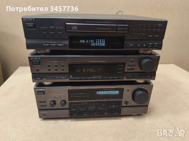 Система Sony LBT-D509 усилвател TA-D509 плеър CDP-M43 тунер ST-D709, снимка 9 - Ресийвъри, усилватели, смесителни пултове - 53508612