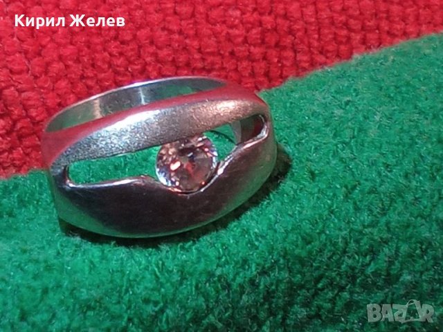 СРЕБЪРЕН СКЪПОЦЕНЕН ПРЪСТЕН ОКСИДИРАНО СРЕБРО 925 с ГОЛЯМ ФАСЕТИРАН ЮВЕЛИРНО ЦИРКОН АРТ ДЕКО 25169, снимка 18 - Пръстени - 34655602