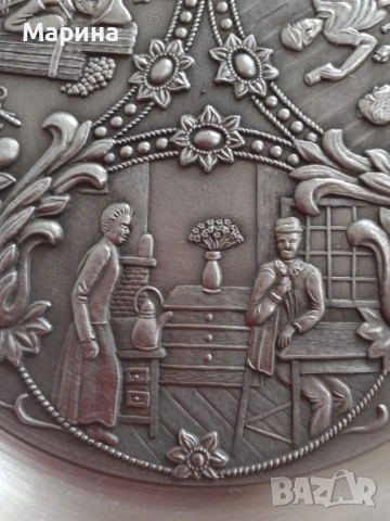 Пано -чиния за стена от калай Antik*Vintage #56, снимка 3 - Антикварни и старинни предмети - 52183242