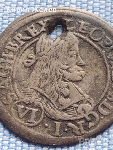Сребърна монета 6 кройцера 1672г. Леополд първи Грац Херцогство Щирия 13614 , снимка 2 - Нумизматика и бонистика - 42984084
