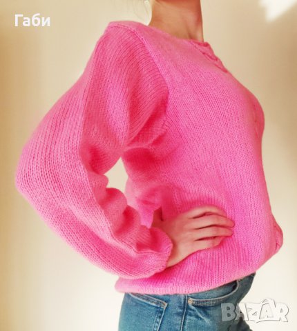 Ръчно плетена дамска блуза, снимка 6 - Блузи с дълъг ръкав и пуловери - 18762646