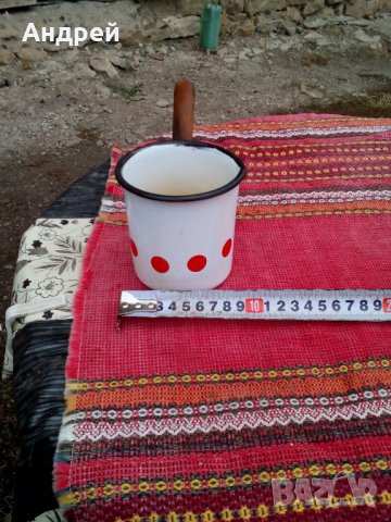 Старо емайлирано джезве, снимка 4 - Антикварни и старинни предмети - 27300771