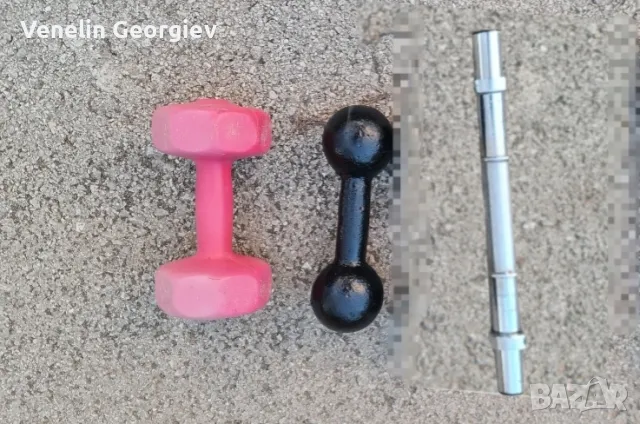  Лост за дъмбел, гира 3кг. Пластмасов дъмбел 2,5кг., снимка 2 - Фитнес уреди - 45477544