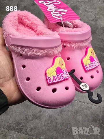 детски чехли пантофи Barbie , снимка 2 - Детски пантофи - 52546396