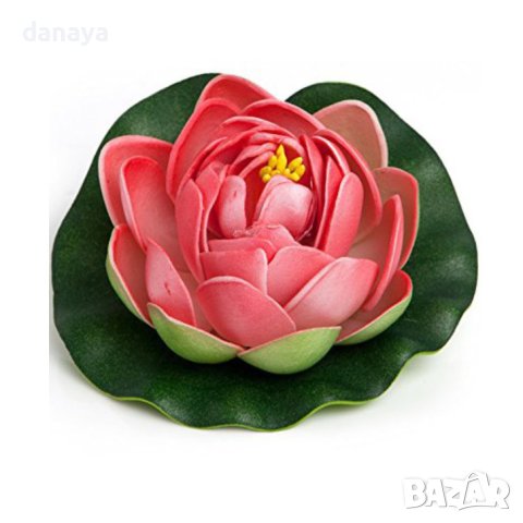 4409 Плаваща изкуствена водна лилия за езерце шадраван декорация, снимка 8 - Декорация за дома - 43943095