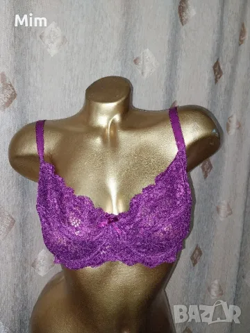 Collection 105 C Дантелен сутиен бордо , снимка 3 - Бельо - 47899323