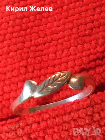 СТАР ФЛОРАЛЕН ФИН СРЕБЪРЕН ПРЪСТЕН СРЕБРО 925 ПРОБА МАЙСТОРСКА РЪЧНА ИЗРАБОТКА 45650, снимка 9 - Пръстени - 46233896
