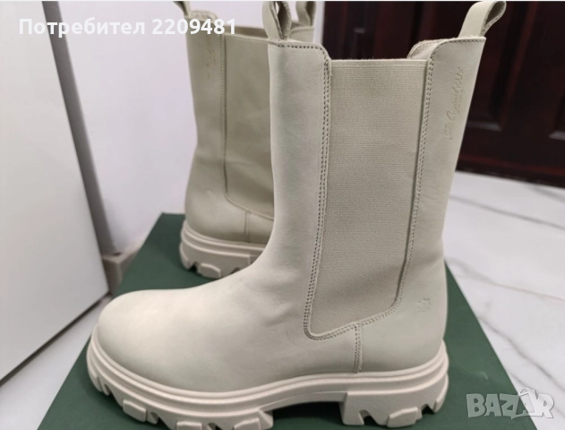 Дамски боти Chelsea 'The Ines' бежово, снимка 3 - Дамски боти - 52681333