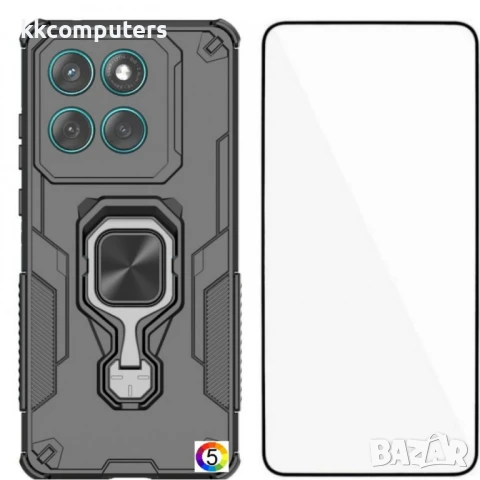 Motorola Edge 60 5G / 60 Fusion 5G Удароустойчив WANLONFENG PC TPU Back Cover/ Ring Holder with Temp, снимка 7 - Калъфи, кейсове - 50736452