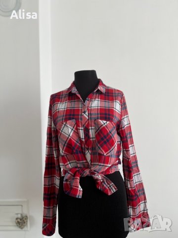Дамска карирана риза, снимка 2 - Ризи - 36764653
