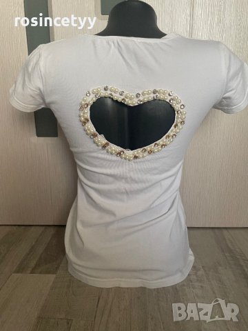 Тениска със сърце, снимка 2 - Тениски - 39458456