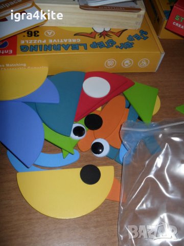 Нов Дървен пъзел Куче с двустранни карти и дървена кутия / 3 модела, снимка 5 - Образователни игри - 34853463