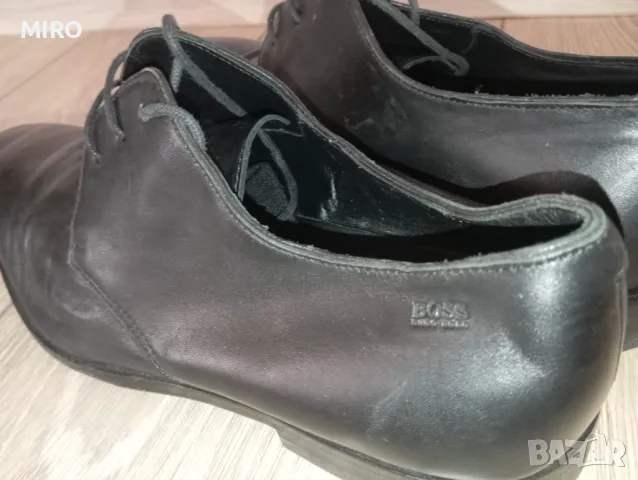 Мъжки кожени обувки Boss, снимка 4 - Официални обувки - 48621610