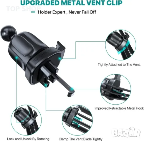 Универсален магнитна стойка за телефон за кола Miracase, снимка 7 - Селфи стикове, аксесоари - 48636575
