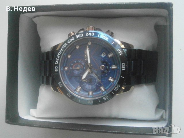 LIGE, chronograph, чисто нов! XXL - 44мм каса! ТОП!, снимка 2 - Мъжки - 44125065