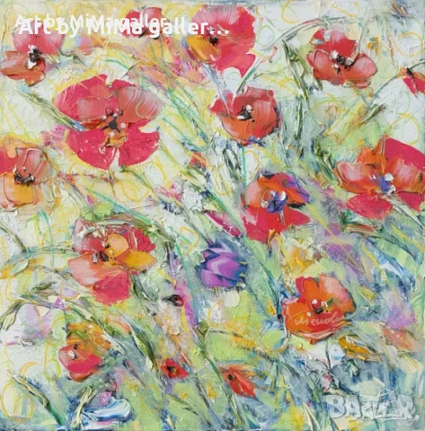 > Макове, мак, картина, диптих -  Art by MiMa МиМа - картини, снимка 15 - Картини - 25977575