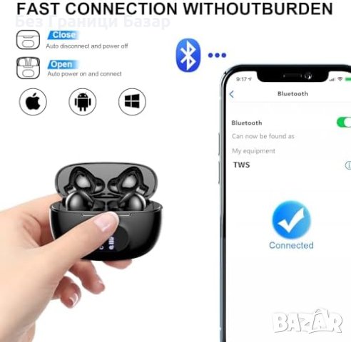 Нови Bluetooth 5.3 Слушалки, ENC, IP7, 38H Батерия Водоустойчиви, снимка 4 - Bluetooth слушалки - 43503532