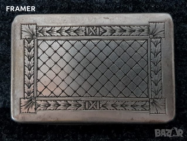 Сребърна сребро табакера кутиика за енфие Сецесион, снимка 9 - Антикварни и старинни предмети - 33655596