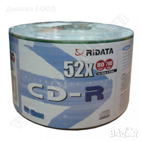 CD-R диск в опак. целофан 50бр. Ridata 700MB 52X, снимка 1