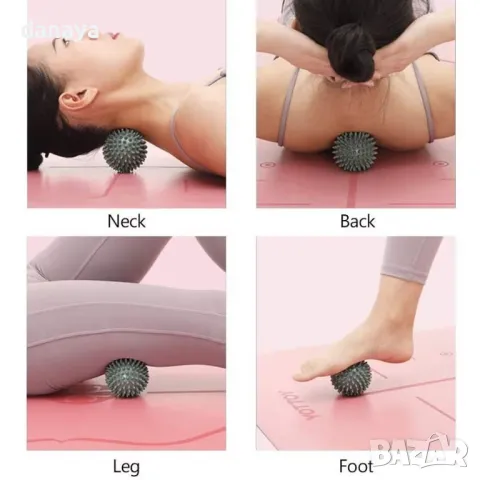 5867 Масажна топка с бодлички за самомасаж, 7 см, снимка 7 - Други - 50094346
