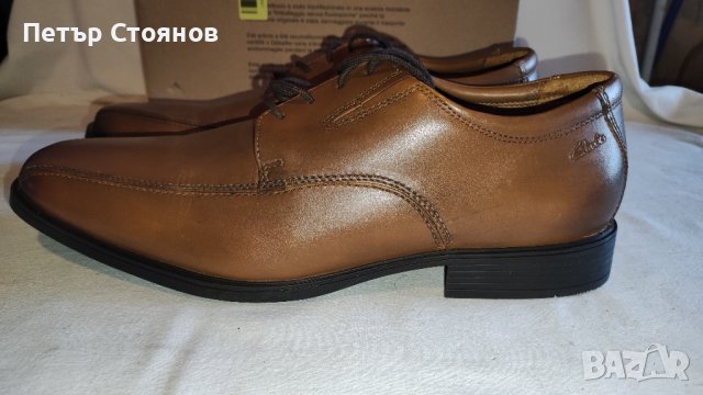 Мъжки официални обувки от естестствена кожа CLARKS №47, снимка 1 - Официални обувки - 44060025