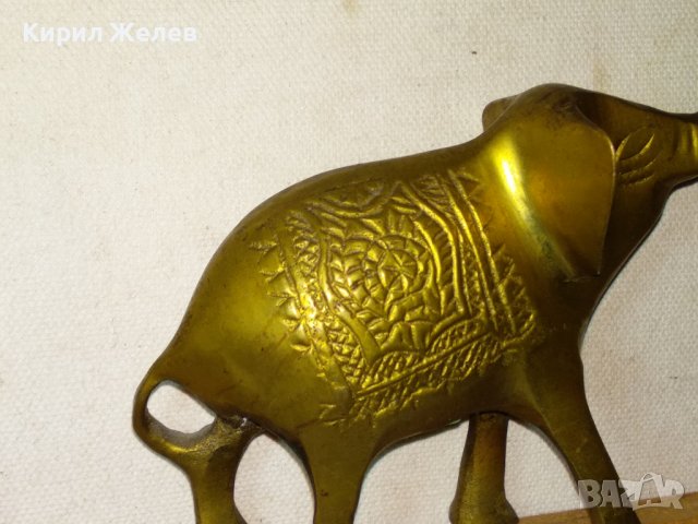 СИМПАТИЧНА КЪСМЕТЛИЙСКА ДЕКОРАТИВНА ОРНАМЕНТИРАНА МЕСИНГОВА ФИГУРКА СЛОНЧЕ 42696, снимка 10 - Статуетки - 43876664