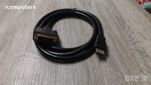 Кабел HDMI M-DVI 24+1M 1m, снимка 1 - Друга електроника - 40164679