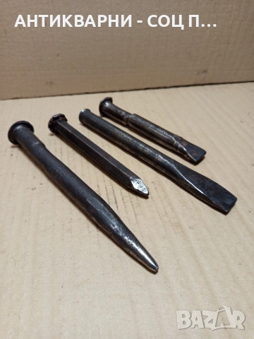 Комплект Соц Стари Ковани Каменоделски Шила Секачи. , снимка 2 - Антикварни и старинни предмети - 52619426