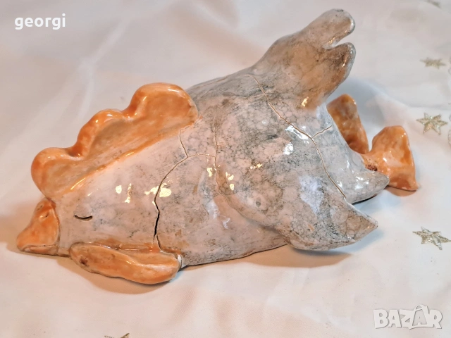 керамична скулптура кокошка уникат   32/5, снимка 2 - Декорация за дома - 53218078