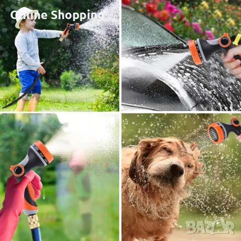 Регулируем пистолет за пръскачка за градински маркуч, снимка 3 - Напояване - 53375469