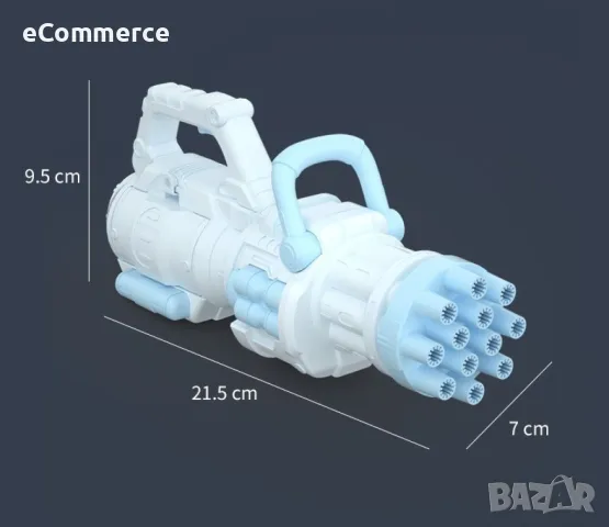 Модерен пистолет за сапунени балончета с батерии и удобна дръжка / Цвят: Син, Розов, снимка 8 - Други - 47897674