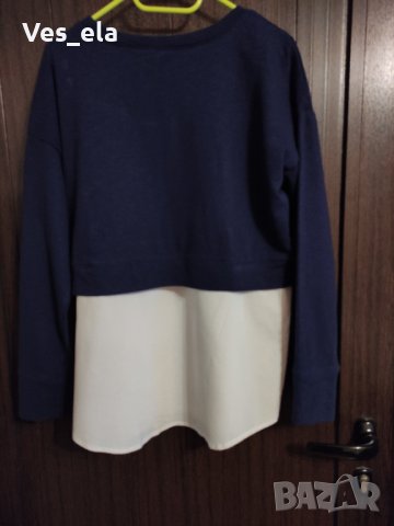 спортна блуза с риза в долната част , снимка 3 - Блузи с дълъг ръкав и пуловери - 42951393