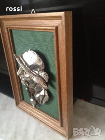 Мъж с лула. Старинна немска картина пано., снимка 3 - Колекции - 26682406