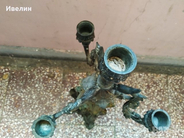 стар бароков свещник, снимка 5 - Антикварни и старинни предмети - 26651700