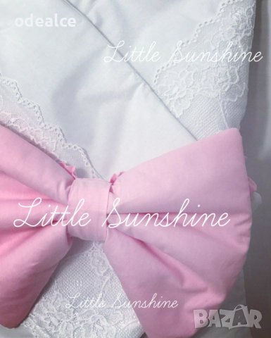 Комплект за изписване с бродерия сърчице и дантела Love baby, 3 части, снимка 4 - Комплекти за бебе - 37317002