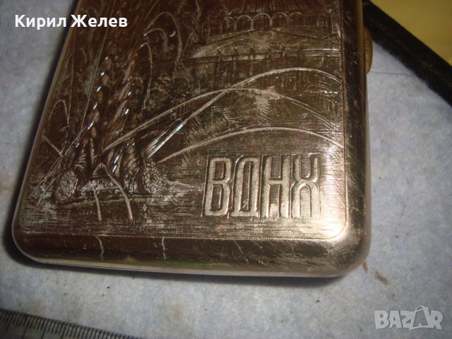 ВДНХ - Стара СССР ПОЗЛАТЕНА ОРНАМЕНТИРАНА РЯДКА КОЛЕКЦИОНЕРСКА РЕТРО ТАБАКЕРА 24499, снимка 7 - Колекции - 38289076