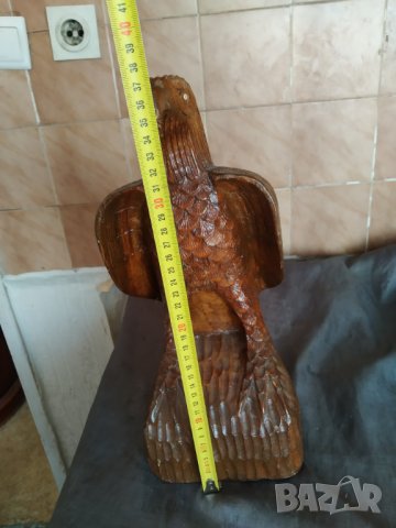 стара дървена статуетка-орел, снимка 2 - Други ценни предмети - 37409824