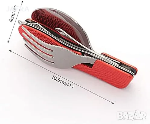 Комплект Метални Прибори за Хранене, Сгъваем, Компактен, Джобен и Практичен Отстъпки, снимка 6 - Хладилни чанти - 48646253