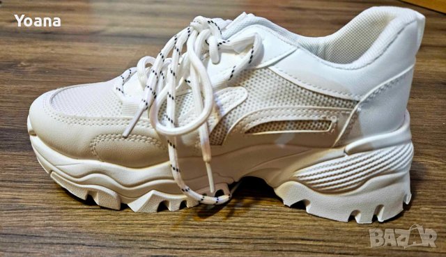 Спешно дамски бели маратонки, снимка 4 - Маратонки - 43258220