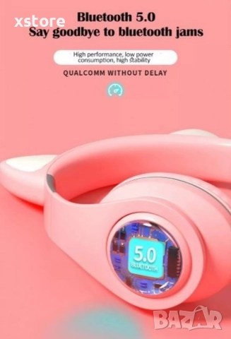 Котешки детски слушалки, Безжични, LED цветни светлини , снимка 16 - Други - 52796495