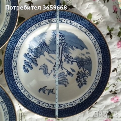 3 чинии, китайски мотиви, диаметър 26,5см.., снимка 3 - Чинии - 40110444