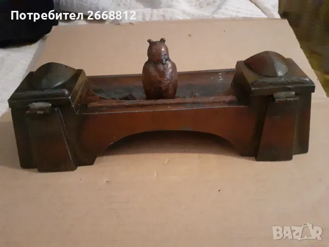 мастилница за бюро, снимка 6 - Антикварни и старинни предмети - 49218647