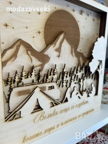 3D дървена картина, снимка 2 - Подаръци за мъже - 47839211