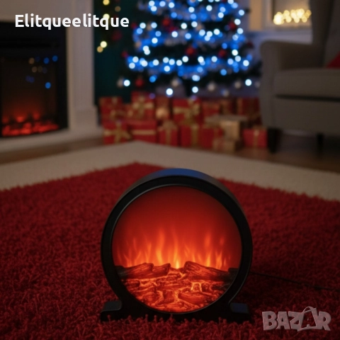 Кръгла декоративна Led камина, снимка 4 - Декорация за дома - 52250608