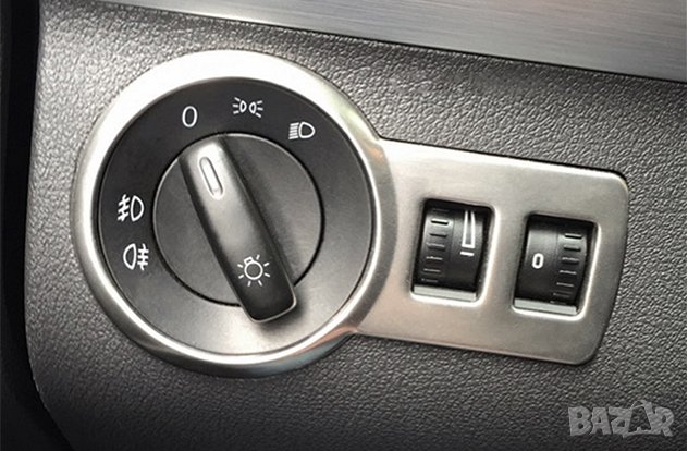 Панел хром за ключ копче фарове Vw Touran 2003-2015 Caddy 2004-2015, снимка 2 - Части - 38168810
