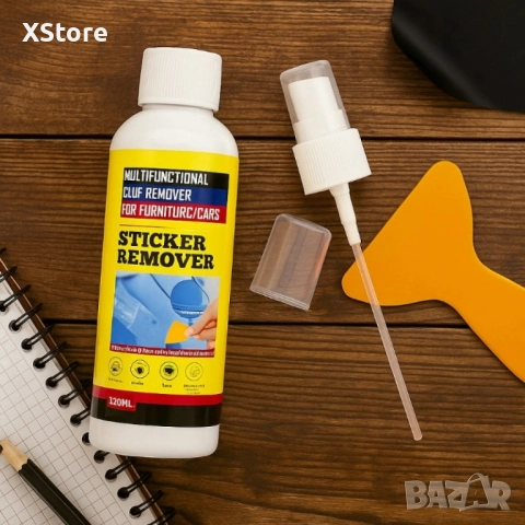 Премахващ спрей за стикери и лепила с инструмент за стъргане – 120мл, снимка 6 - Аксесоари и консумативи - 52483426
