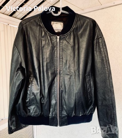Кожен бомбър CONCEPTS овърсайз, снимка 6 - Якета - 38612754
