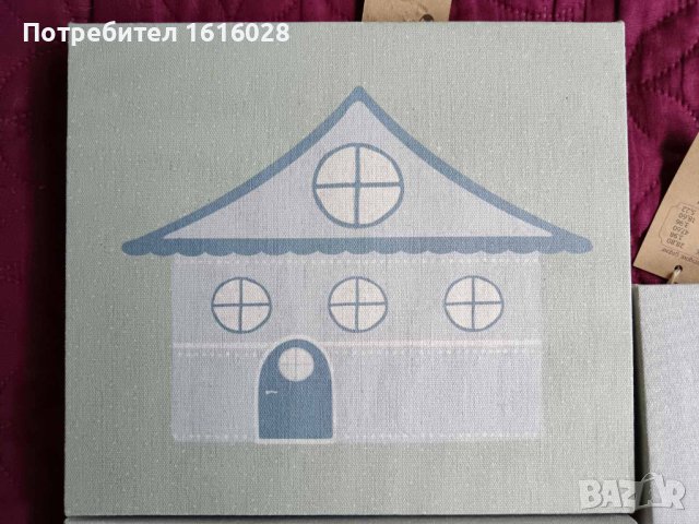 Платна на рамка за рисуване с 2 модела къщи. , снимка 3 - Картини - 43563202