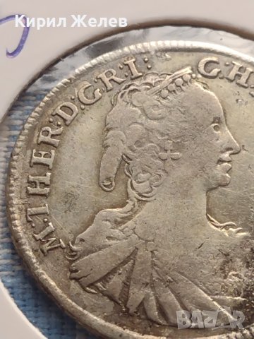 Сребърна монета 15 кройцера 1747г. Мария Терезия Кремниц Унгария 13755, снимка 4 - Нумизматика и бонистика - 42999810
