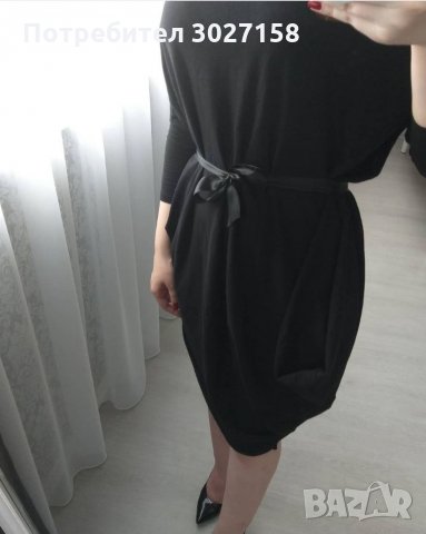 Черна асиметрична рокля марка Akropol, снимка 2 - Рокли - 32477620